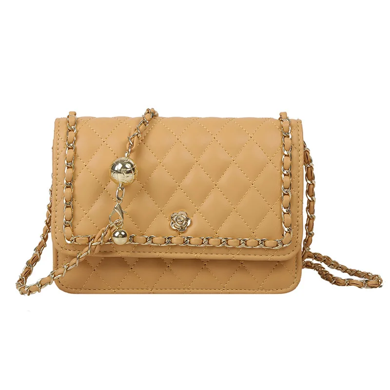 

Women's Bag New 2020 Net Red Small Fragrance Lingge Chain Texture Sheepskin Crossbody Fashion Versatile Small Square Bag