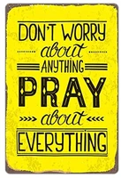 aylaodi 1pcs church pray every day poster retro metal tin signs plate 20x30cm vintage poster for home decoration believer