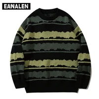 harajuku vintage jumper striped ugly sweater streetwear pullover men oversized hip hop punk knitwear video grandpa sweater