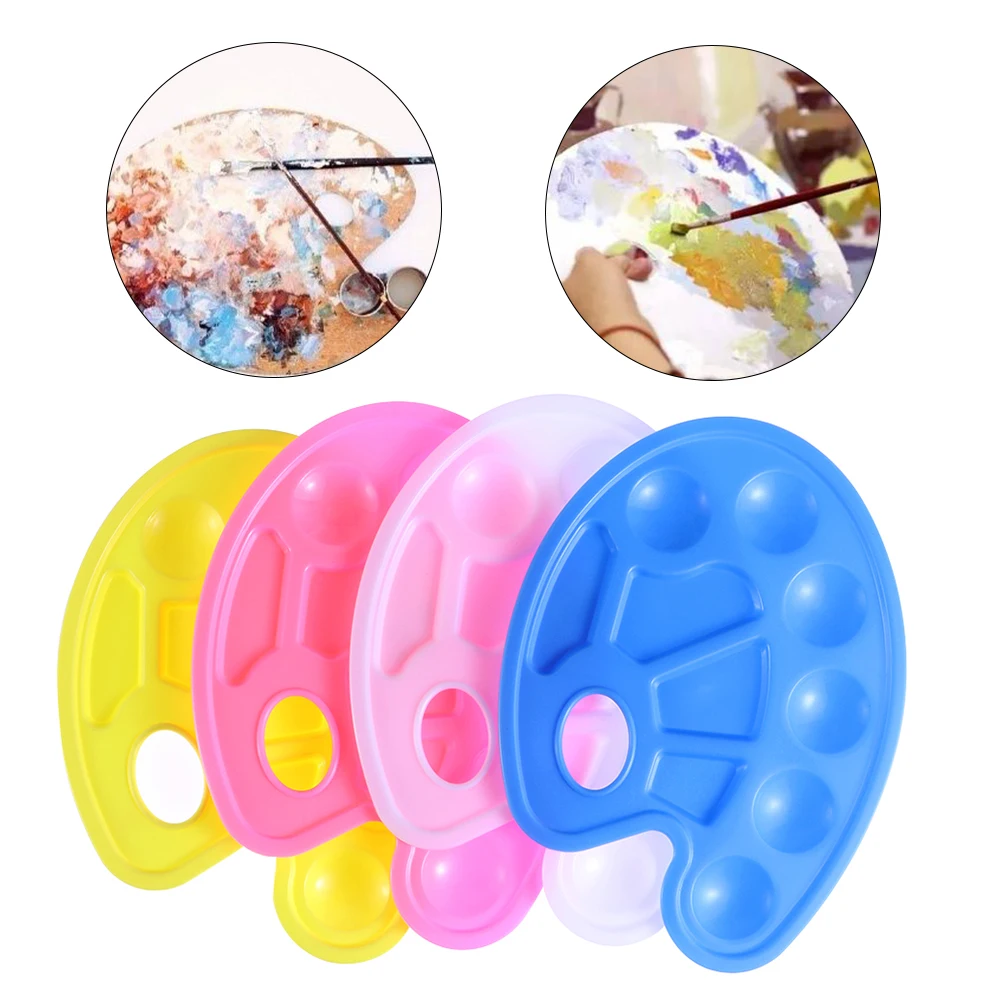 Горячие Акриловые моющиеся Смешивания Краски колодки Лоток для рисования ногтей