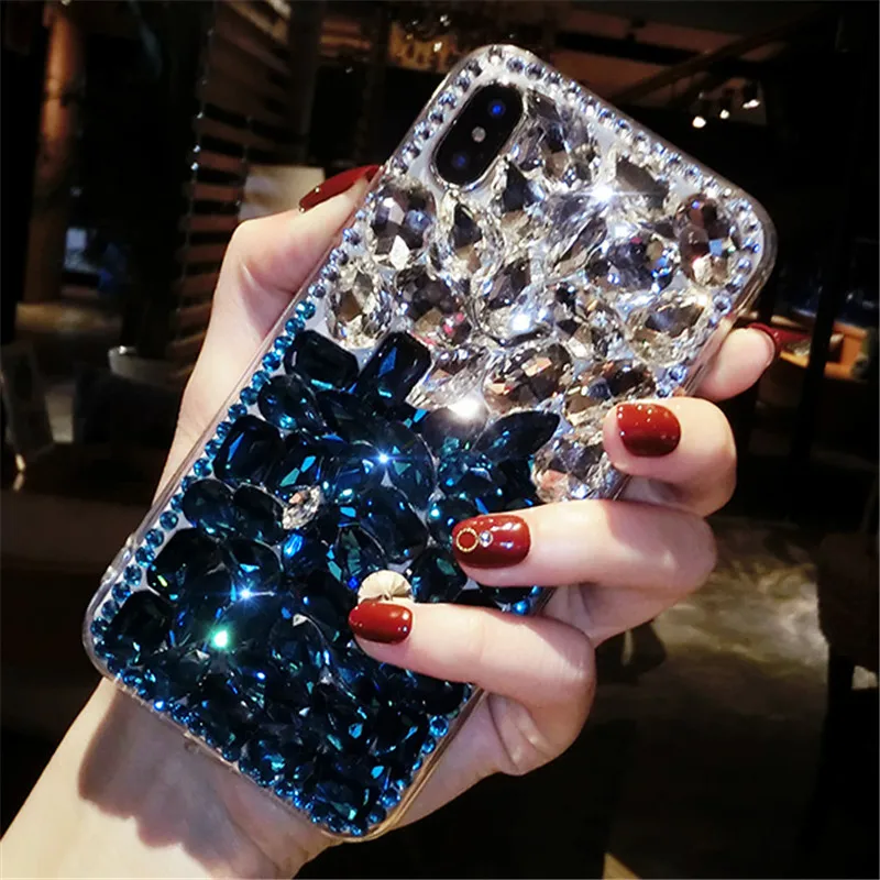 Чехол для телефона XSMYiss с блестящими стразами и 3D камнями чехол Huawei Honor8 9 10 20 Lite V10