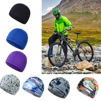 1pcs summer elastic riding skull cap absorb sweat breathable camouflage outdoor sport quick dry cycling cap for men women