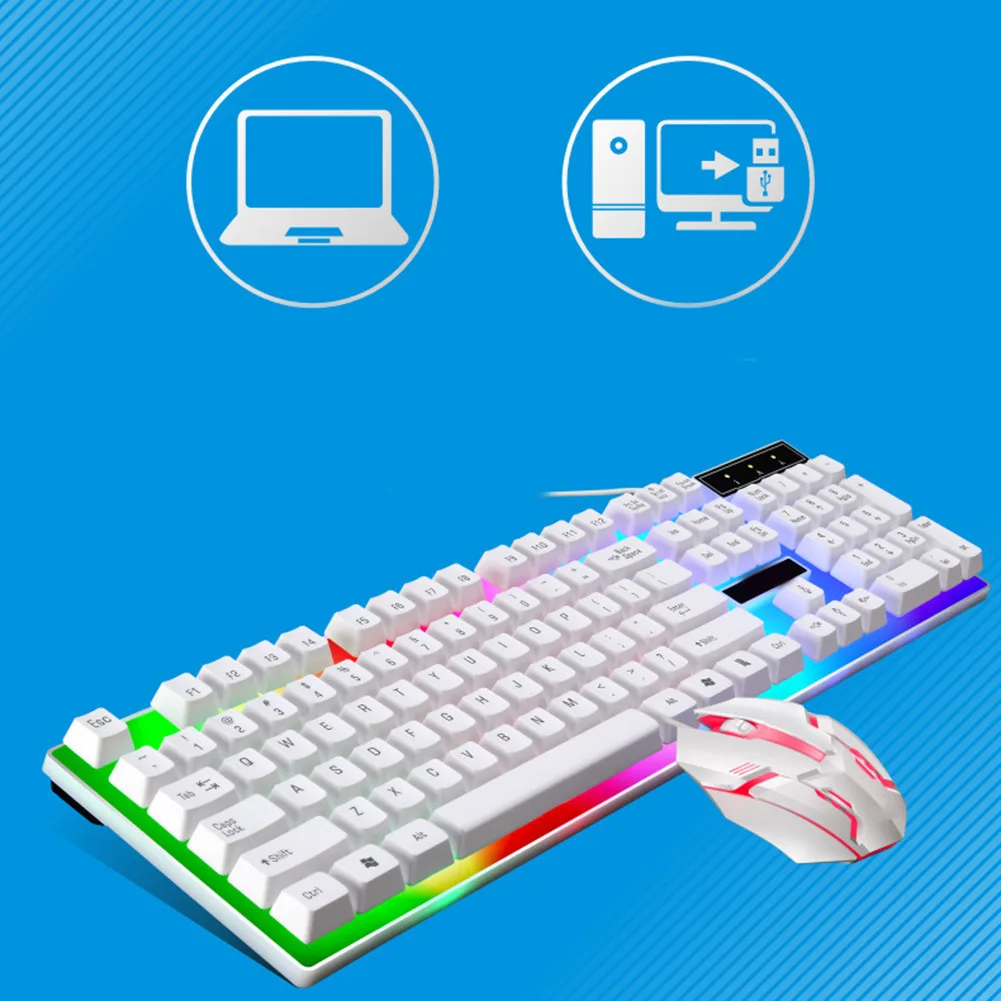 Игровая клавиатура с 104 клавишами механическая проводная USB-клавиатура