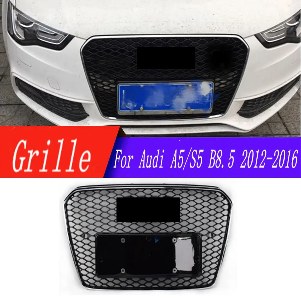 

For Audi A5/S5 B8.5 2012 2013 2014 2015 2016 Car Accessory Modified sports Front Bumper Grille Centre Panel Styling Upper Grill