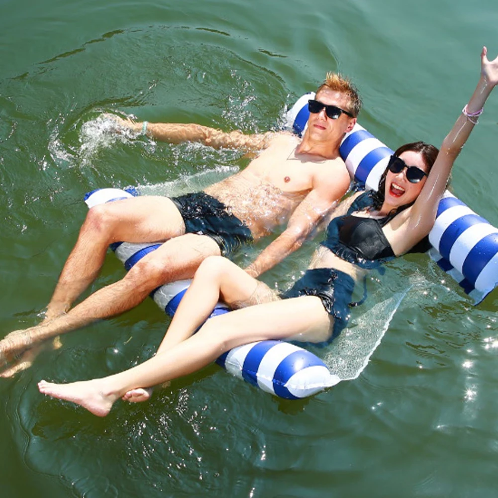 

Summer Inflatable Floating Mat 2 People PVC Folding Spa Backrest Men Women For Swimming Pool Multifunction Water Sports Boating