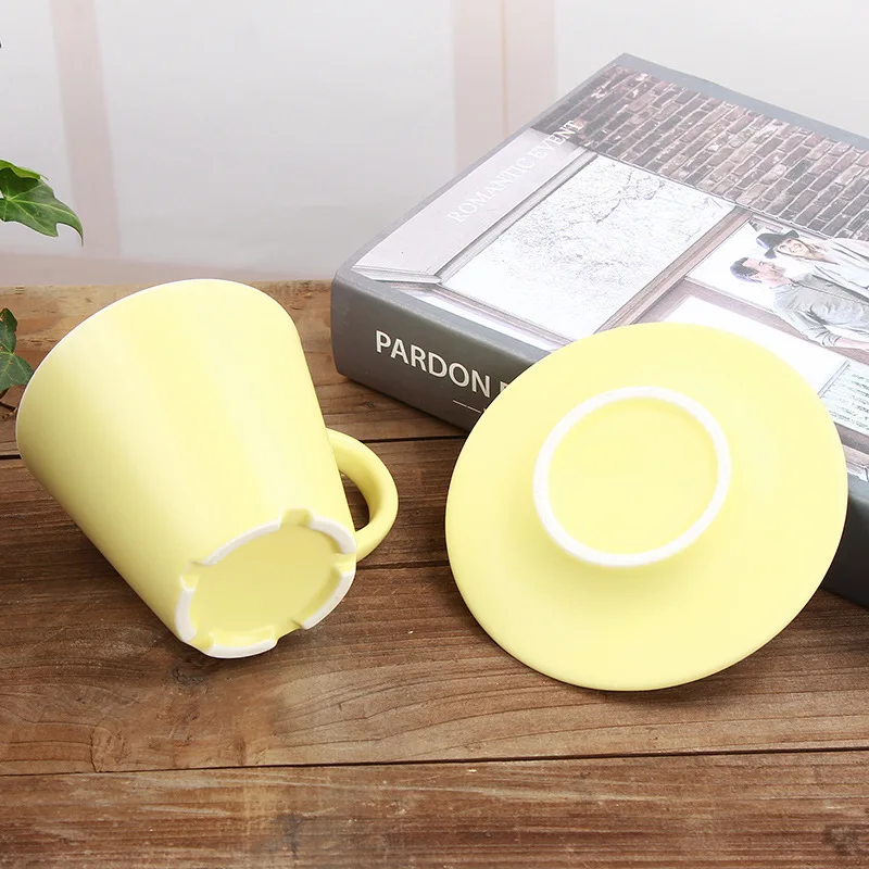 Tulips Ceramics Coffee Cups Saucers Suit European Cappuccino Latte Milk Restaurant Afternoon Tea Black TeaCup | Дом и сад