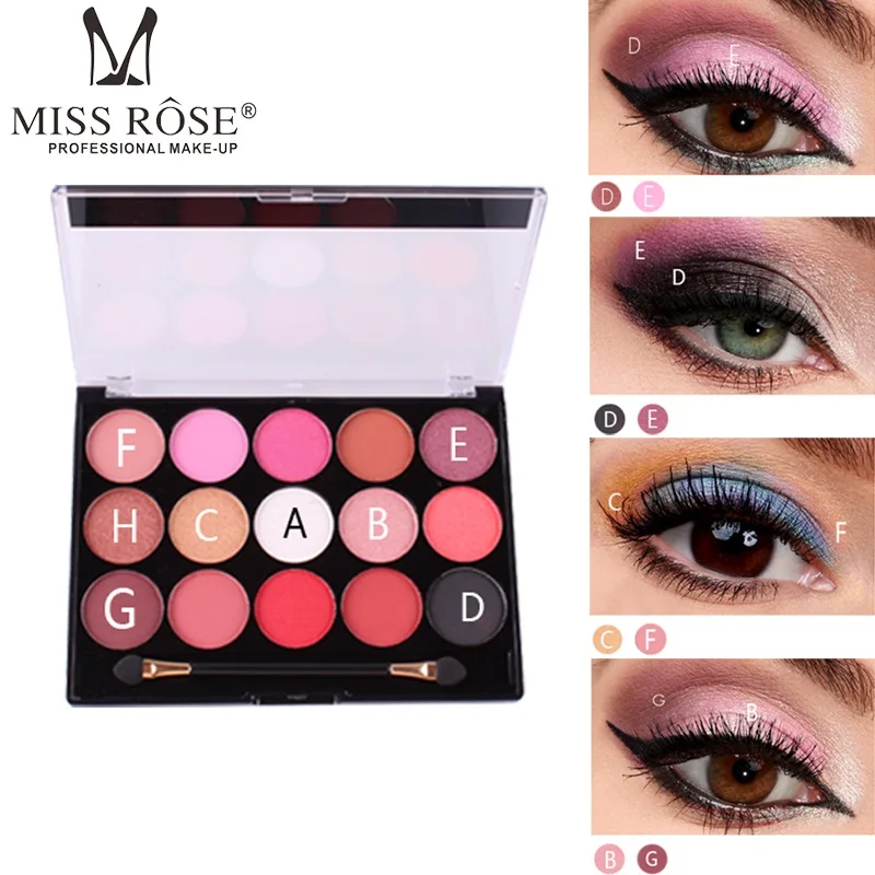 

15 Colors Earth Shimmer Matte Eyeshadow Pallete Glitter Eyeshadow Long Lasting Waterproof Eye Pigments Shine Eyeshadow Makeup