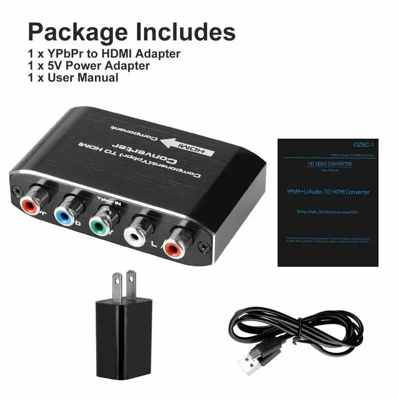 Адаптер для видеоконвертера YPbPr в HDMI 4K 60 Гц DVD PSP Xbox PS2 на HDTV монитор 5RCA RGB