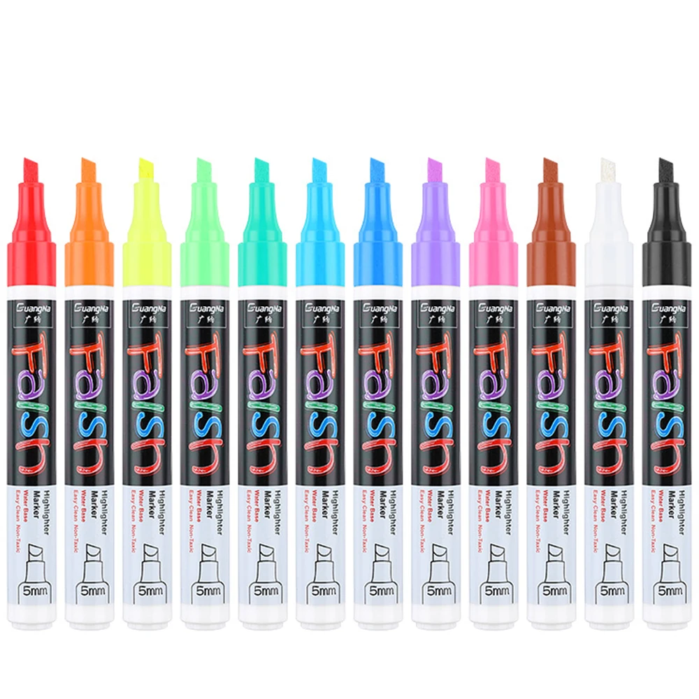 

Chalk Marker Pen Erase Markers 5 mm Reversible Chisel Tip Fluorescent Markers Highlighters for LED Glass Blackboard WhiteBoard