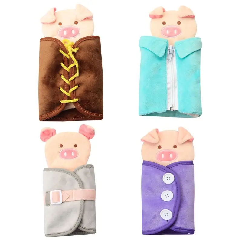 Милая детская одежда учебная кукла доска пряжка головоломка игрушка мультяшная