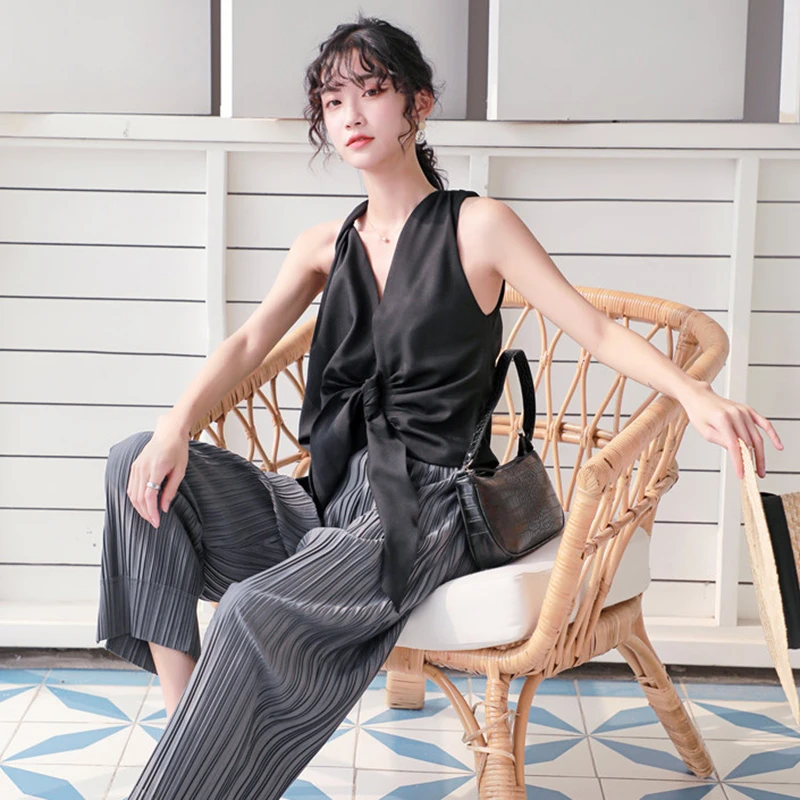 Женский Асимметричный жилет на шнуровке GALCAUR асимметричный с v образным вырезом