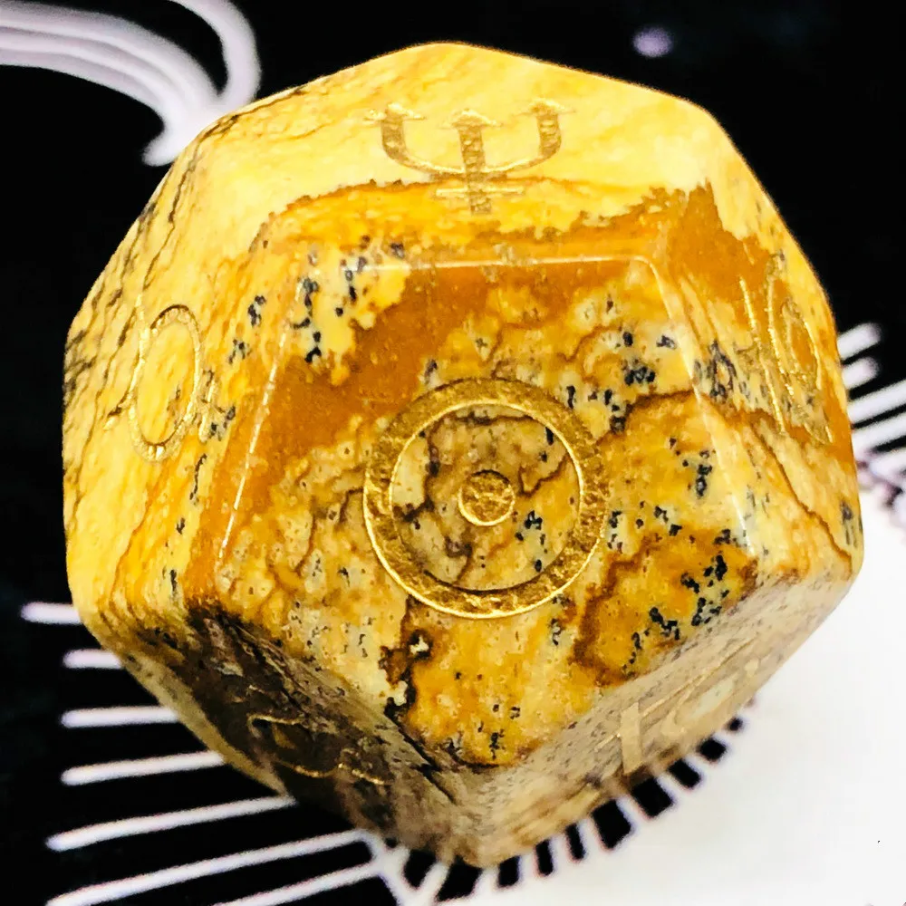 

New Western Star Constellation House Natural Drawing Stone Astrology Dice Divination Dice