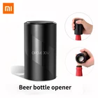 Портативная открывалка Xiaomi Circle Joy для пивных бутылок, встроенный Магнит, Автоматическая автоматическая открывашка, простой в переноске, лаконичный дизайн, черный цвет