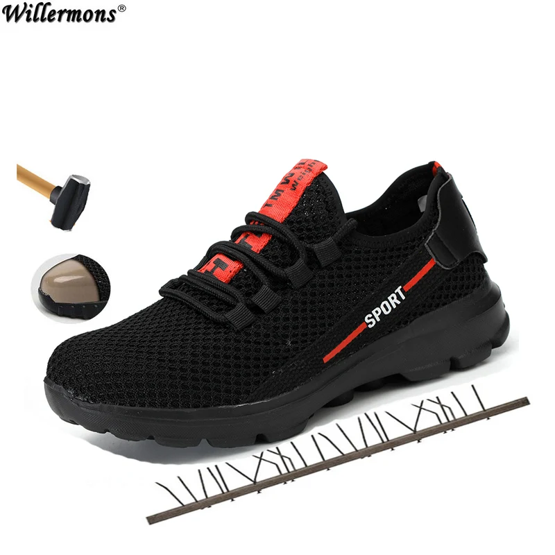 

Plus Size Men's Winter Steel Toe Cap Protective Work Shoes Short Boots Men Steel Mid Sole Safety Indestructible Shoes