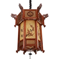 chinese style palace lamp outdoor hexagonal lantern housewarming wedding balcony wind chandelier lantern lotus lantern