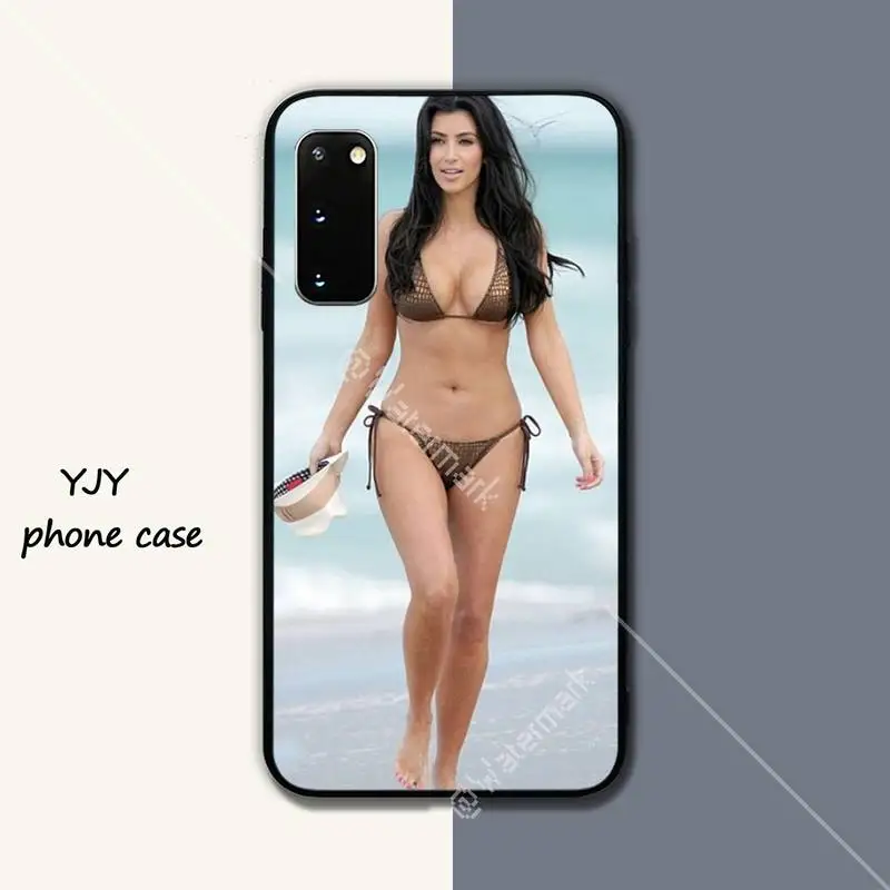 

Kardashian Silicone black case coque for Samsung galaxy s6 s7 edge s8 s9 s10 s10 lite s20 ULTRA plus cover