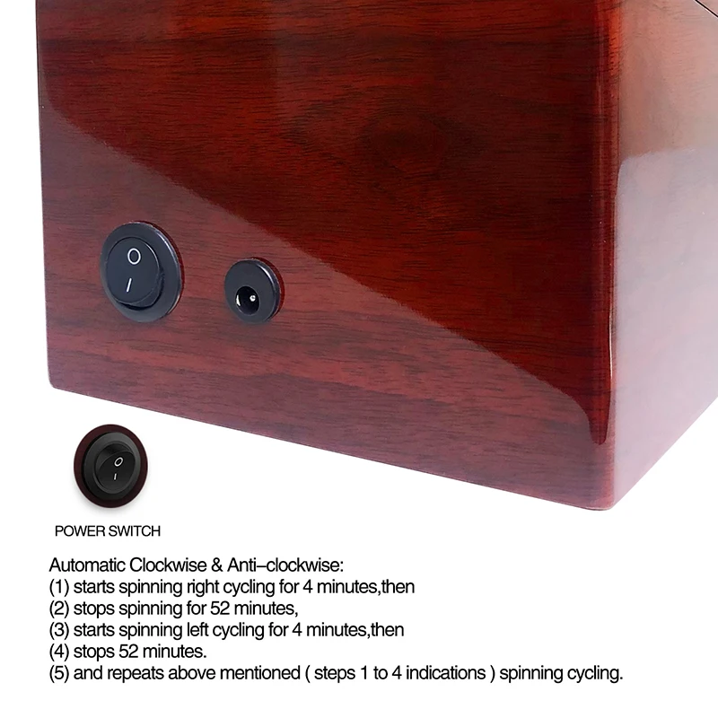 Чехол для хранения автоматический Деревянный чехол одной обмотки часов с