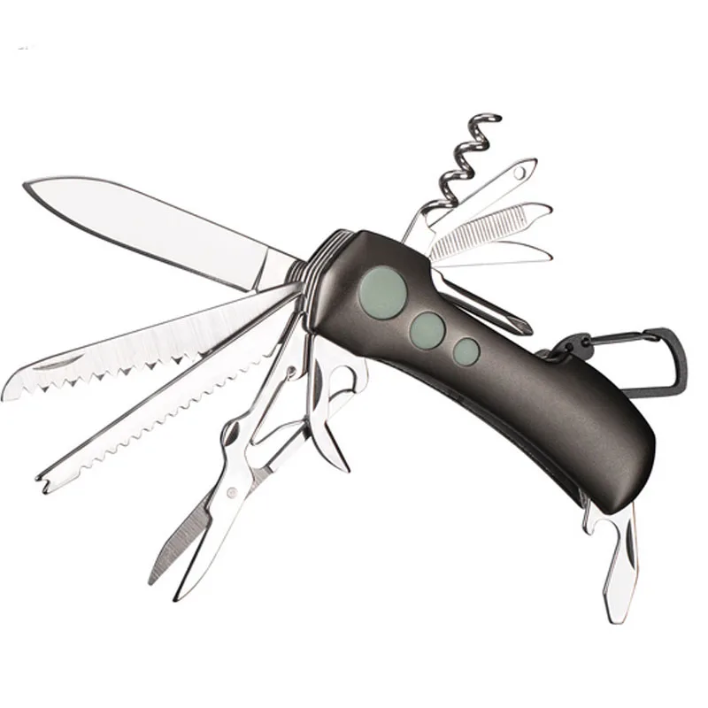 Многофункциональный складной швейцарский карманный нож армейский для выживания