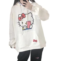 sanriod kawaii cartoon anime series kitty hoodie female winter loose long sleeved top baby boy girls holiday gift