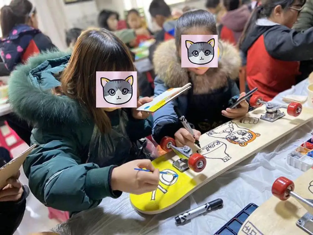 

43/60/80CM Double Rocker Complete DIY Freehand Skateboards Beginners Graffiti For Adult Kid Child Sport Four Wheels Skate Board