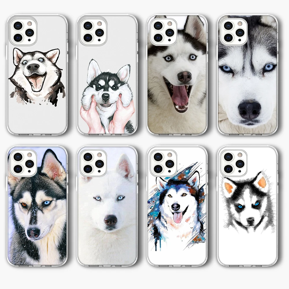 

Cute Husky Dog Animal Funda Case for IPhone 13 Case for IPhone 13 12 11 Pro XR XS Max Mini 7 X 8 6 6S Plus 5S SE 2020 Silicone