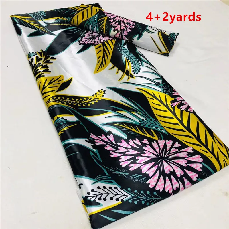 

4+2yards 2021 newest style comfortable satin lace beautiful satin lace for lady clothes sewing material 270311152