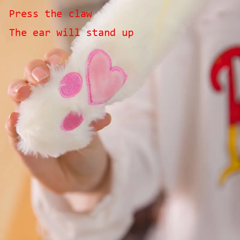 Забавная плюшевая шляпа с кроличьими ушами в виде единорога забавная движущейся