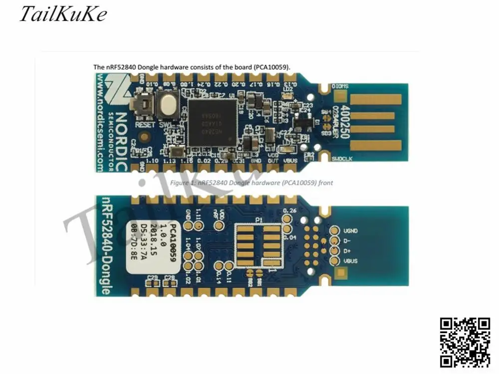 Скандинавский ключ NRF52840 USB-ключ для модуля инструмента разработки Bluetooth | Бытовая
