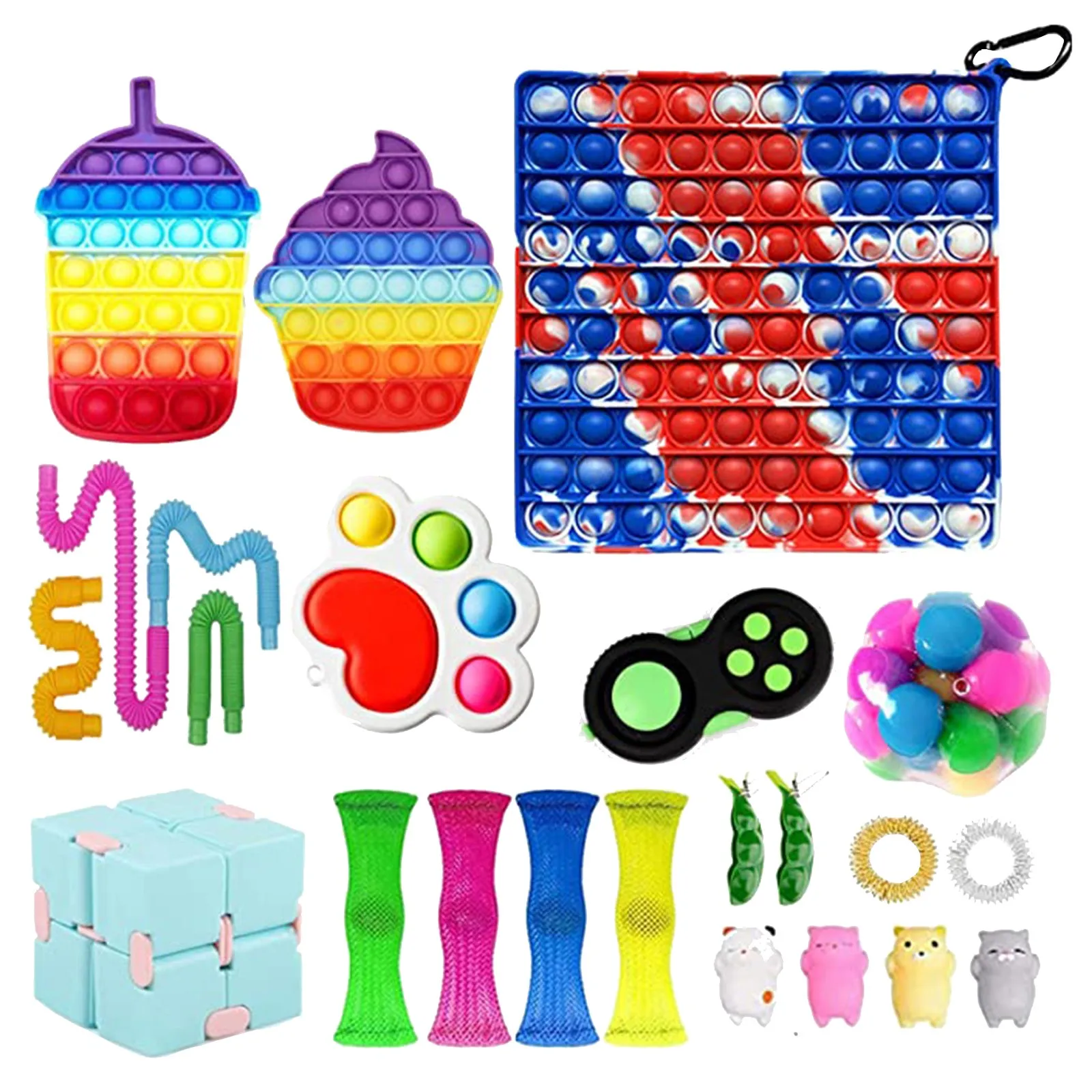 

Fidget Toys Anti Stress Set Stretchy Strings Push Gift Pack Adults Children Squishy Sensory Antistress Relief Fidget Toys