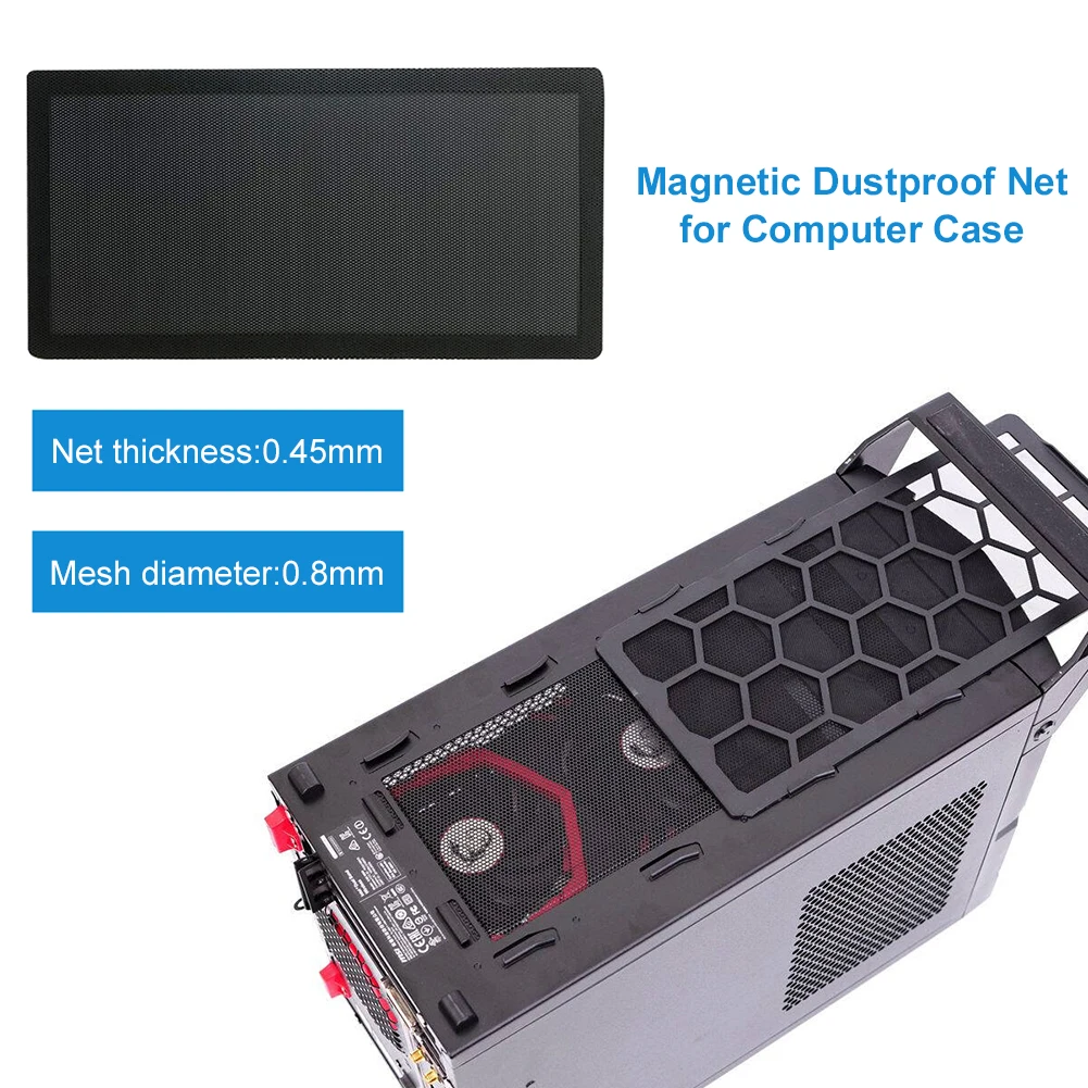 

Магнитный пылезащитный сетчатый фильтр из ПВХ, пылезащитный сетчатый чехол для ПК, чехол для компьютера, аксессуары для системы охлаждения ...