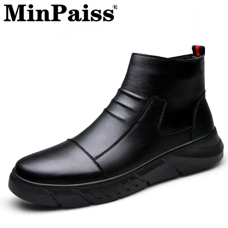 Мужские повседневные Ботинки Martin из воловьей кожи мужская обувь с высоким берцем
