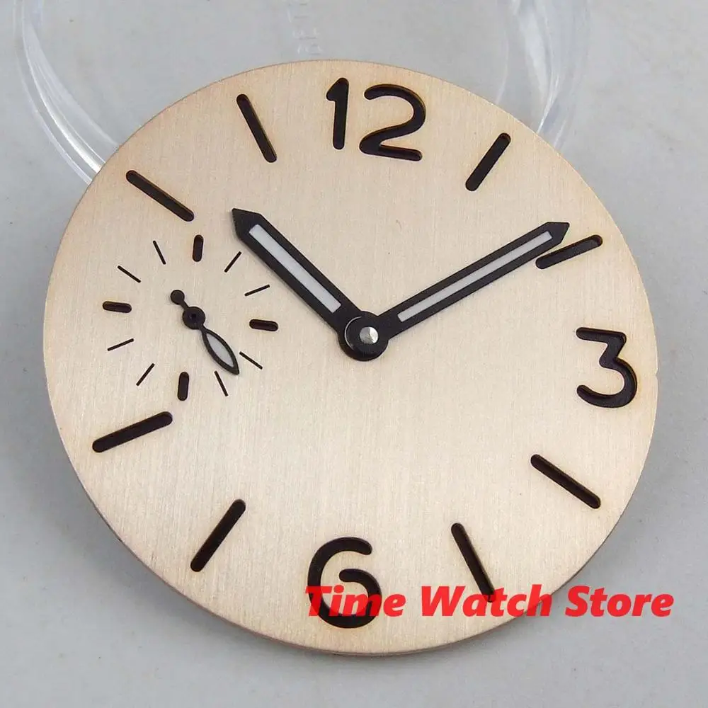 Часы наручные мужские стерильные бежевые/серые 37 5 мм подходит для ETA 6497 6498 ST 3600