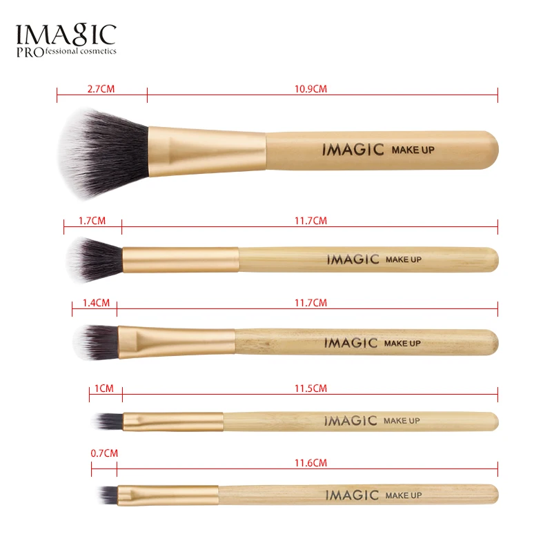 IMAGIC Professional Women Brushes Makeup Tool Kit Soft Brush Set 5pcs Foundation Powder Make Up Tools | Красота и здоровье