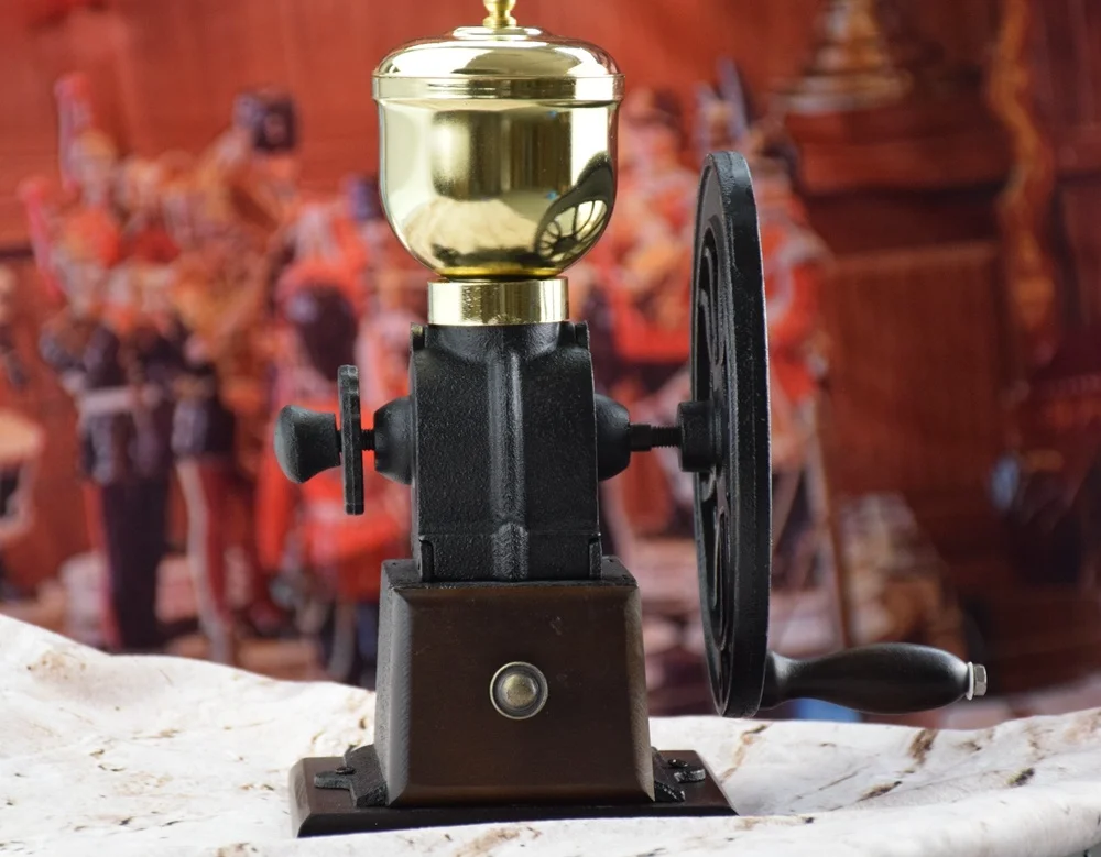 

Manual Coffee Grinder Retro Style Wooden Coffee Bean Mill Grinding Ferris Wheel Design Hand Coffee Vintage Maker Kitchen Tools