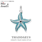 Кулон с синей морской звездой, 2021 новые изящные ювелирные изделия в Европейском стиле, модный подарок для женщин и мужчин