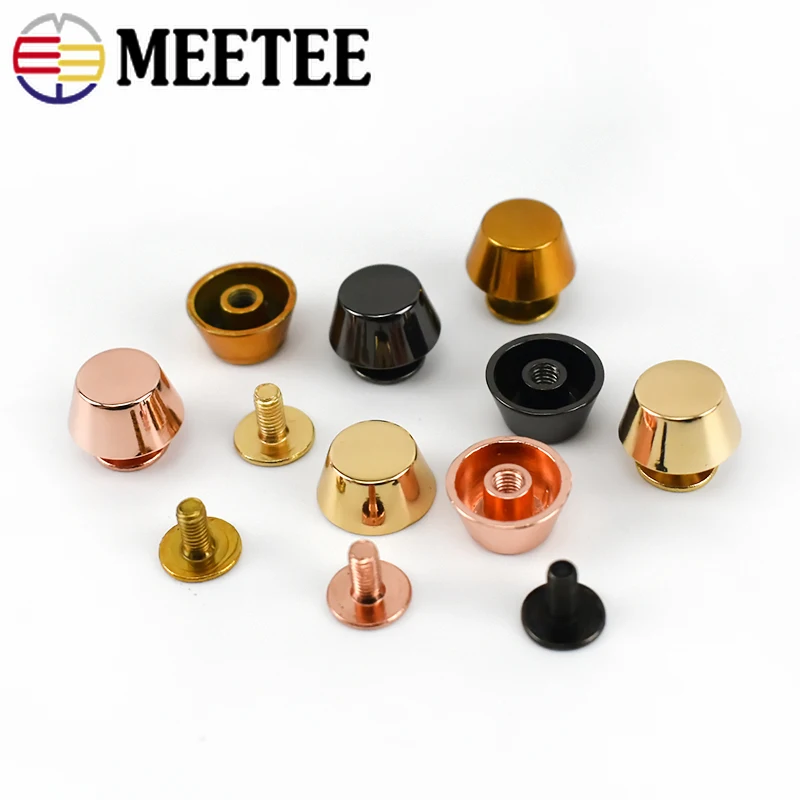 Meetee 20/40pcs Metal Mushroom Nail Buckles Bag Combined Button DIY Leather Crafts Decor Shank Handbag Hardware Accessory|Пуговицы| |