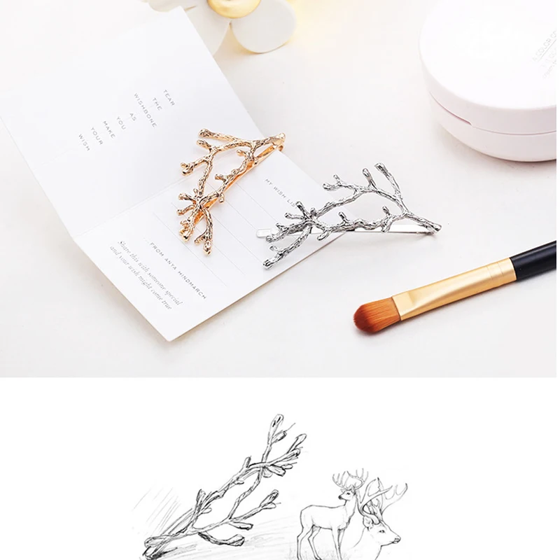 

1Pcs Antlers Leaves Seaside Beach Vacation Beautiful Bride Hairpin Side Clip Hair Accessories Gift