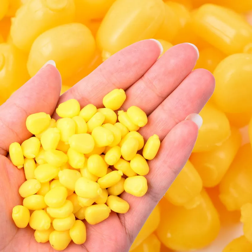 50 шт./лот мягкие приманки имитация тонущего кукурузного карпа мягкая рыболовная