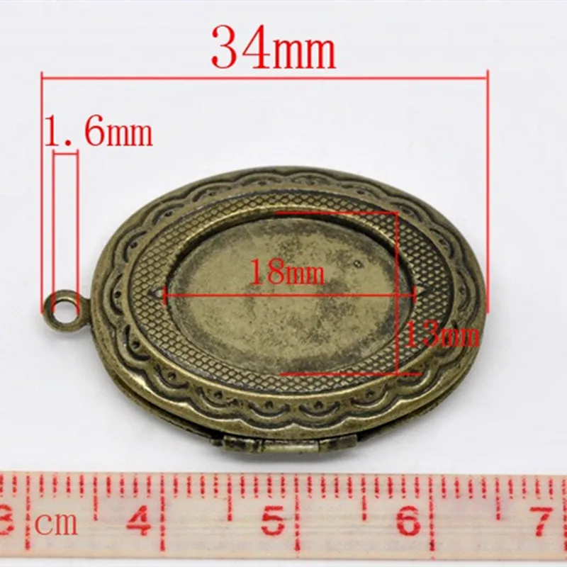DoreenBeads винтажная медная фоторамка с изображением медальона Подвески Овальный