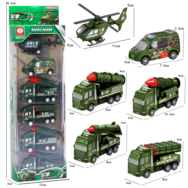6 шт./компл. 1:64 автомобиль Игрушечная модель пожарная машина полиция военная сила