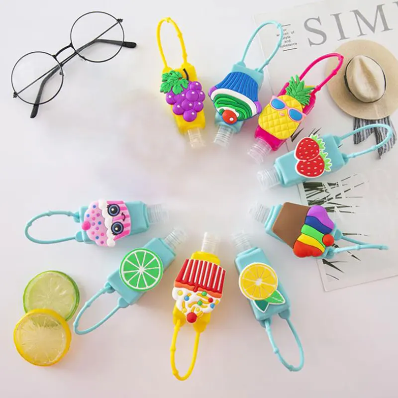 

Pineapple shape Silicone Hand Sanitizer Holder Travel Portable Safe Gel Holder Hangable Liquid Soap Dispenser Containers For Kid