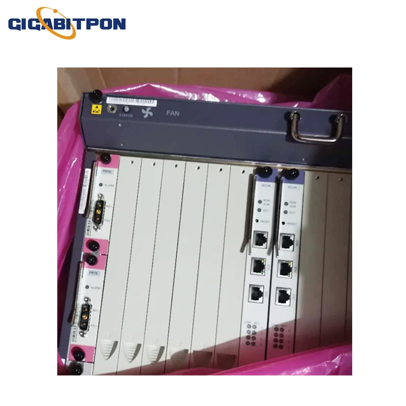 

100% brand new 10GE 19 inch GPON MA5680T FTTH OLT 2*X2CS+2*PRTE DC power supply+2*SCUN 8-port GPBH GPON business board with SFP