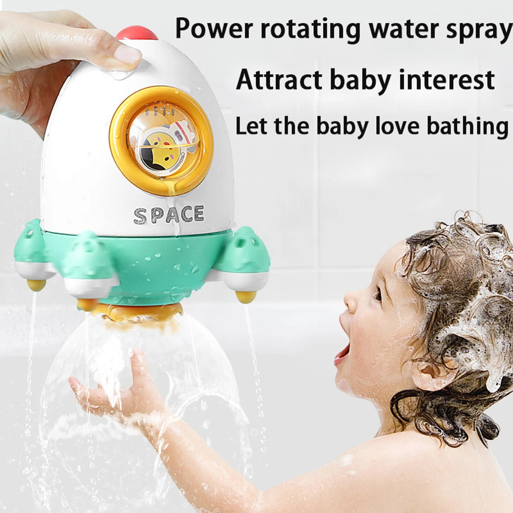 1 шт. летняя детская ванна игрушки для ванной вращающаяся вода игра в ракету