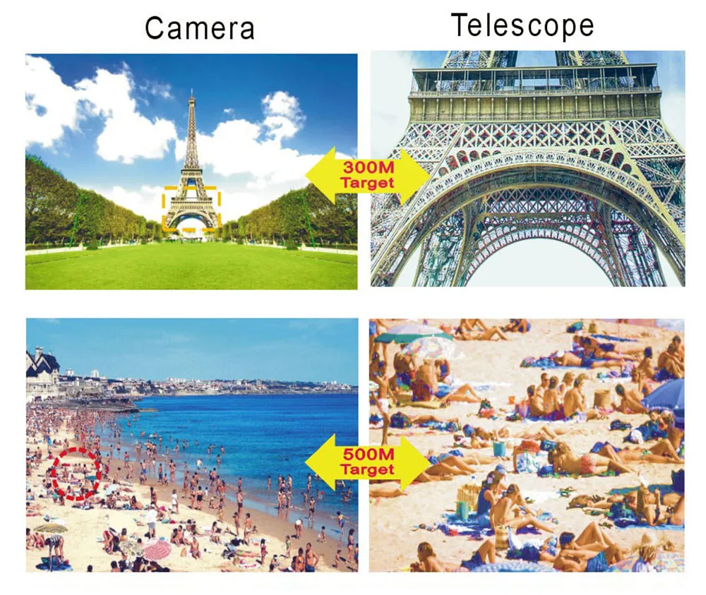 Цифровой телескоп Монокуляр 2MP 70X Масштабирование увеличение Регулируемая