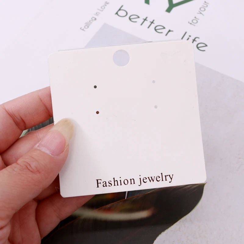 100 шт./лот 7*7 см картонная бумажная упаковка серьги-гвоздики висячая упаковочная