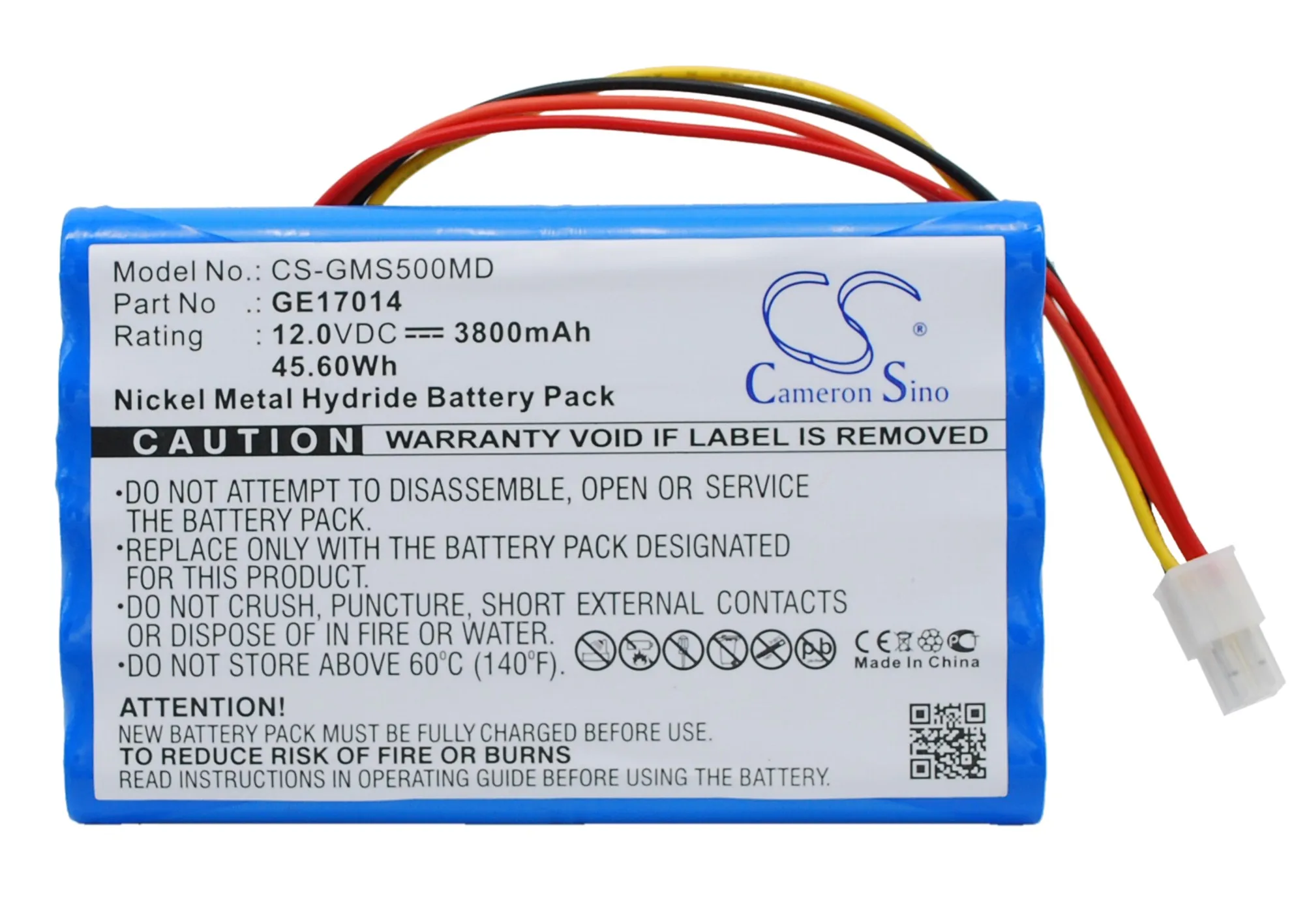 

Battery for CMICS DJDB, DJDB1200, ECG-11D, DJDB144 DJDB144, 14.4V/mA