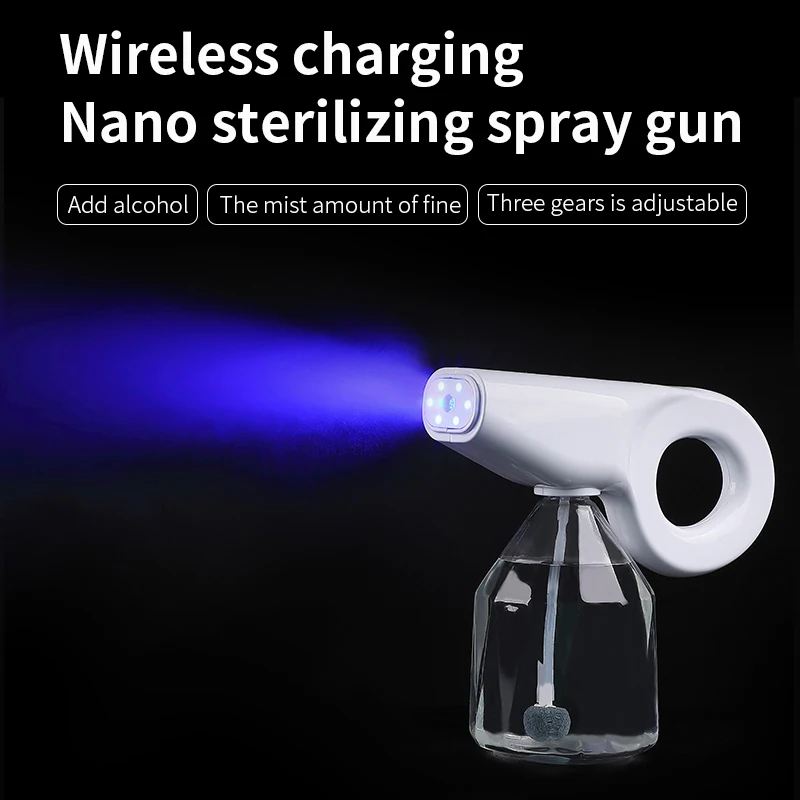 

1200ml Portable Handheld Spray Disinfection Gun Nano Steam Gun Large Capacity Rechargeable Atomization Disinfection Gun Sprayer