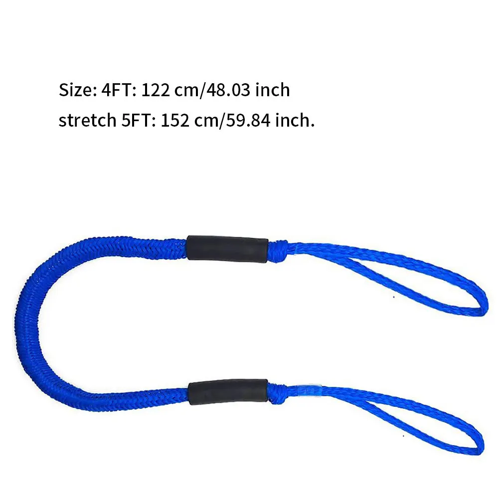 

Bungee Dock Line Shock Absorb Kayaking Mooring Elastic Rope 4FT Boat Accessories Quick Docking Stretching Mooring Rope For Boat