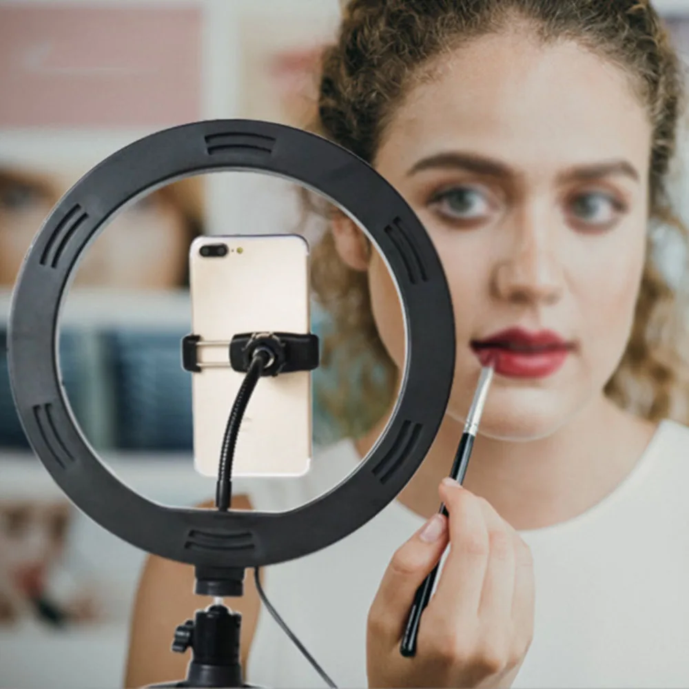 10 дюймовый USB Мощный светодиодный кольцевая лампа селфи Камера телефон студийный