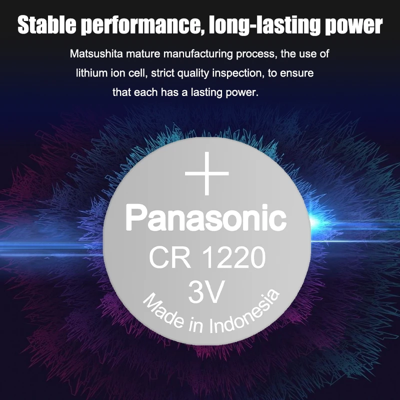 15 шт. Panasonic CR1220 CR 1220 кнопочная ячейка Батарея для дистанционного ключа часы BR1220